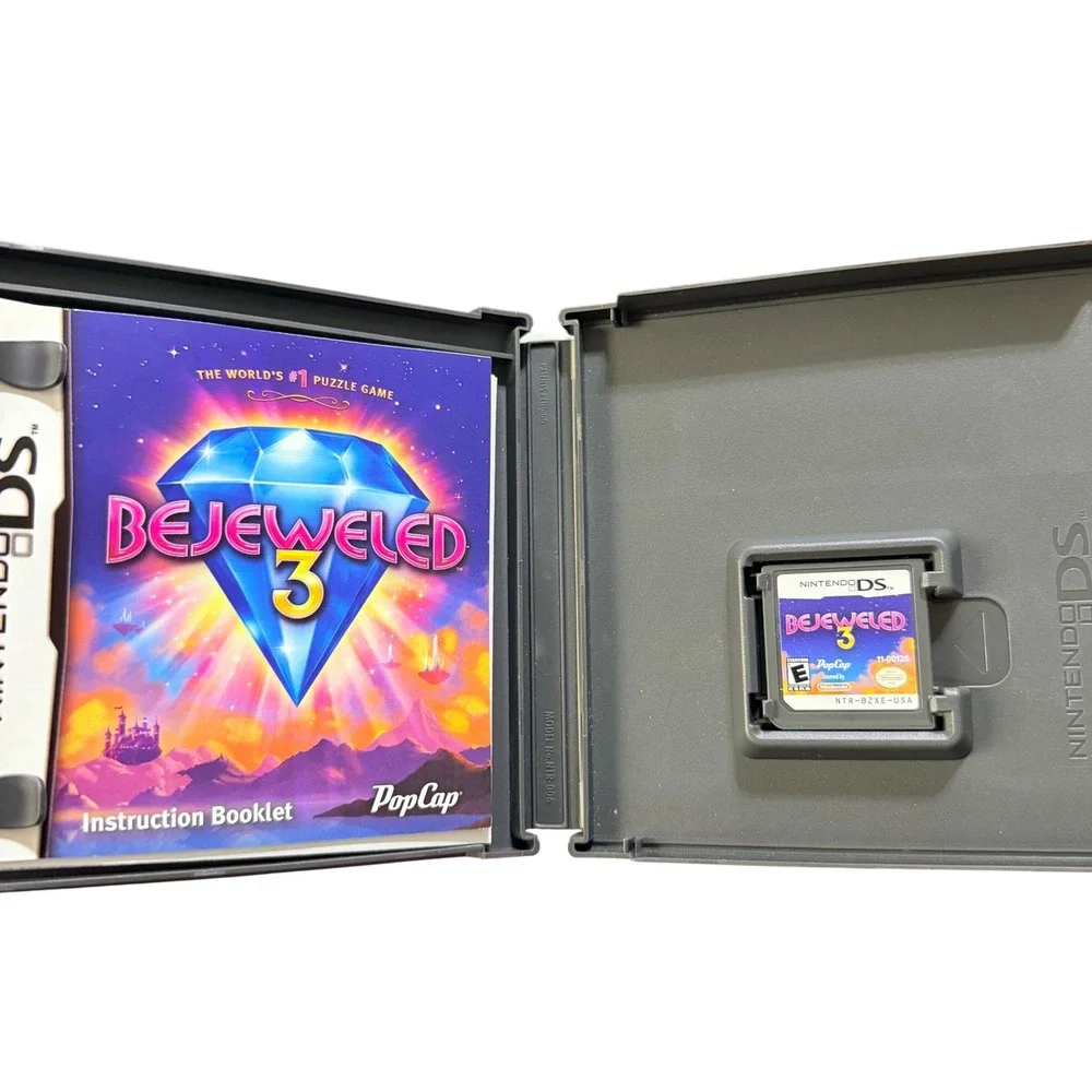Bejeweled 3 Nintendo DS Game PopCap Puzzle Complete CIB with Slipcover NTR-B2XE